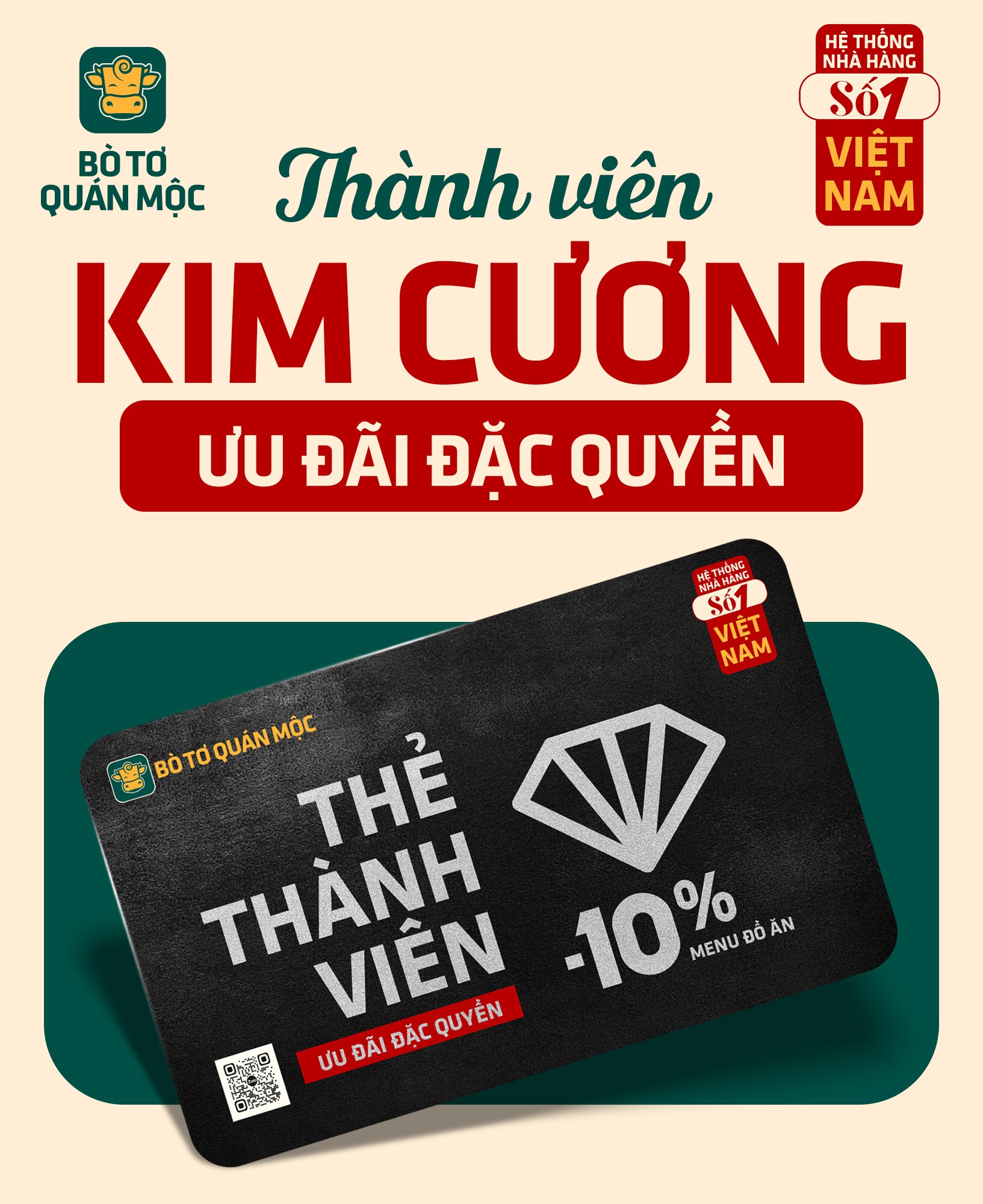 THÀNH VIÊN HẠNG KIM CƯƠNG -10% MENU ĐỒ ĂN
