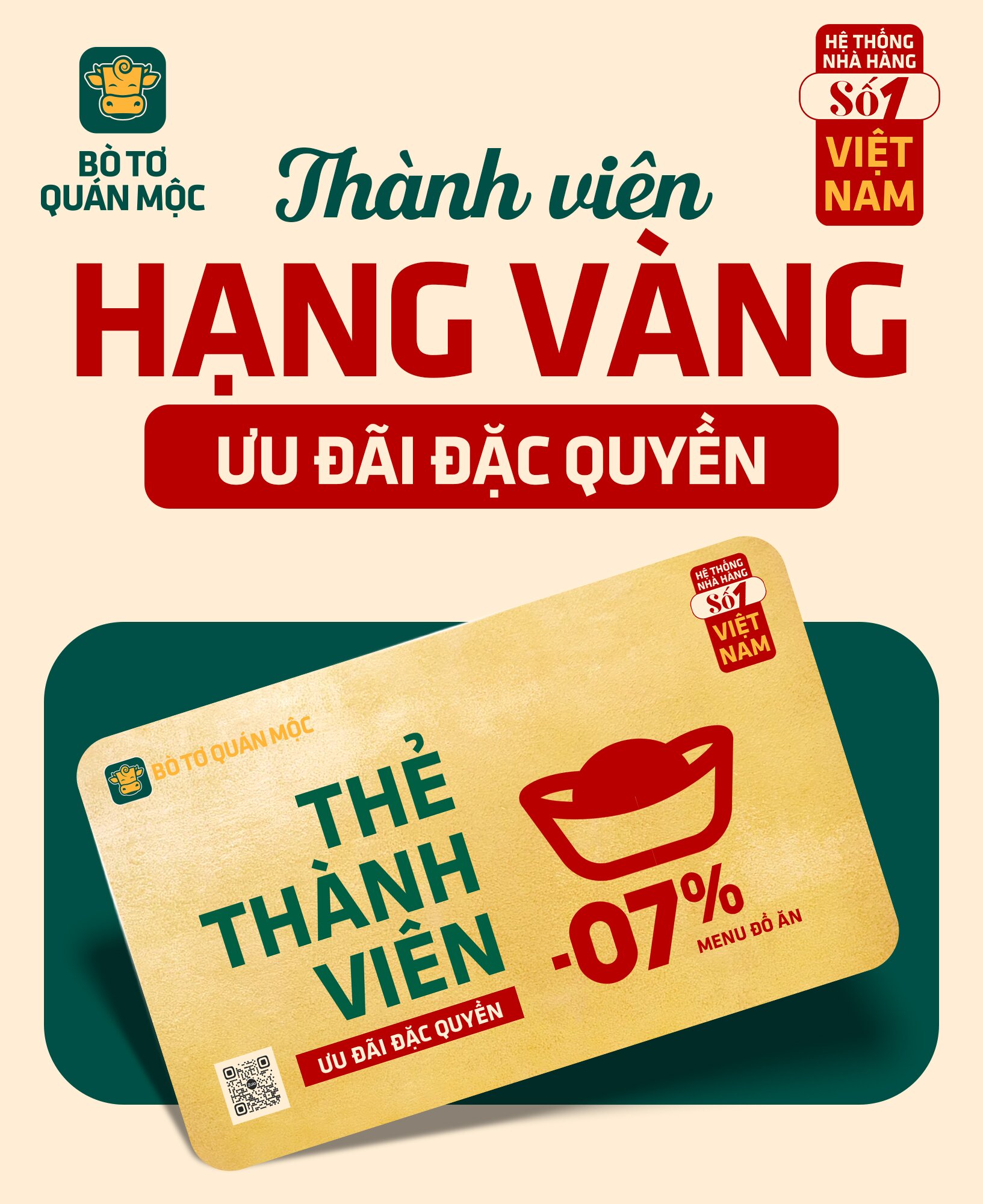 THÀNH VIÊN HẠNG VÀNG -7% MENU ĐỒ ĂN