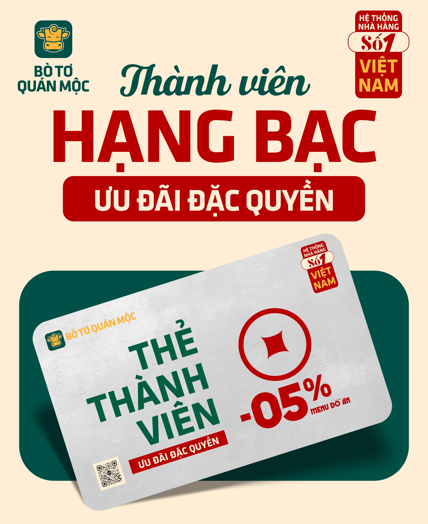 THÀNH VIÊN HẠNG BẠC -5% MENU ĐỒ ĂN