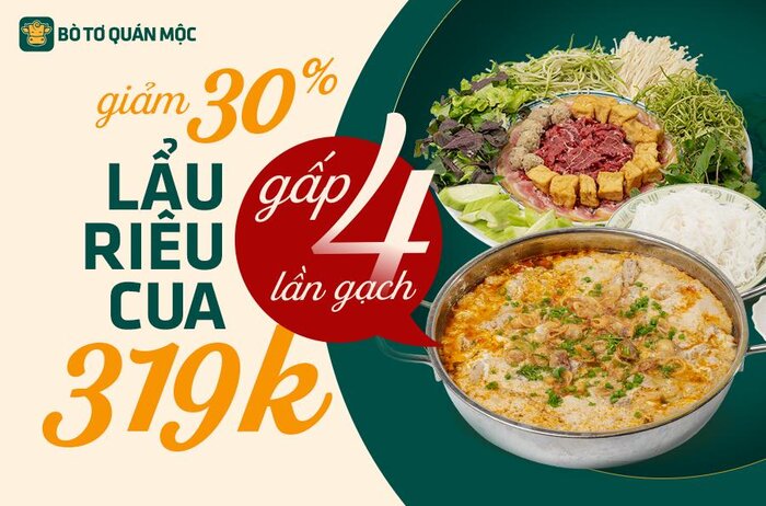 319K/ NỒI LẨU GẤP 4 LẦN GẠCH CUA CHỈ DUY NHẤT THÁNG NÀY!