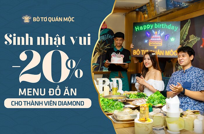 ƯU ĐÃI SINH NHẬT DÀNH RIÊNG CHO THÀNH VIÊN HẠNG DIAMOND