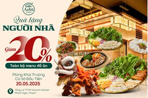[QUÀ TẶNG NGƯỜI NHÀ]-20% MENU ĐỒ ĂN MỪNG CUỐN AN VŨ LẦN ĐẦU TIÊN “ĐỔ BỘ” THỦ ĐÔ