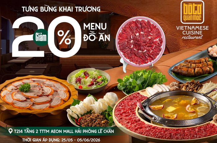 TRẢI NGHIỆM BÒ TƠ QUÁN MỘC PREMIUM ĐẦU TIÊN TẠI AEON MALL HẢI PHÒNG