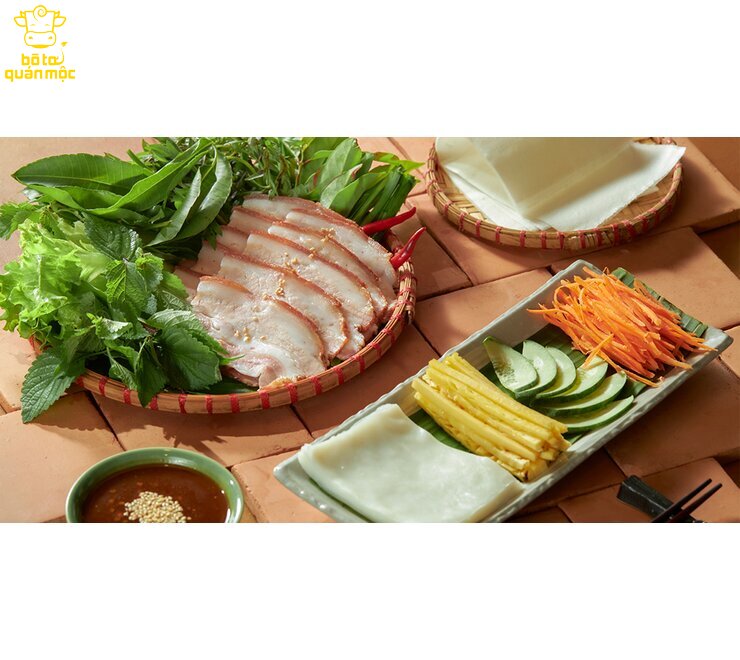 Bánh tráng cuốn heo quay