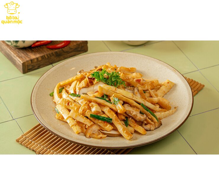 MĂNG TRÚC YÊN TỬ XÀO NẤM