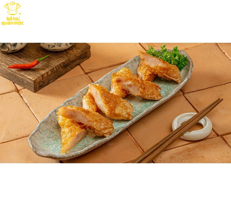 TÀU HŨ TÔM TƯƠI CUỘN NẤM