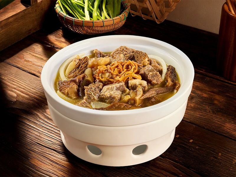 Bò tiềm nấm quý – Bò Tơ Quán Mộc