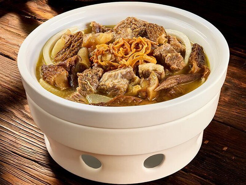 Bò tiềm nấm quý – Bò Tơ Quán Mộc