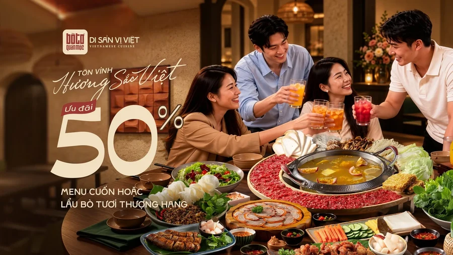 Ưu đãi 50% Menu Cuốn hoặc Lẩu Bò Tươi