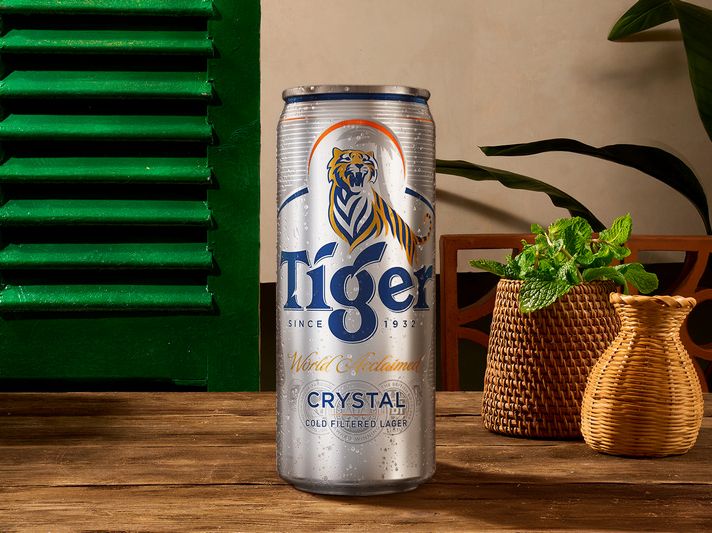 Bia Tiger Bạc (Lon) – Bò Tơ Quán Mộc
