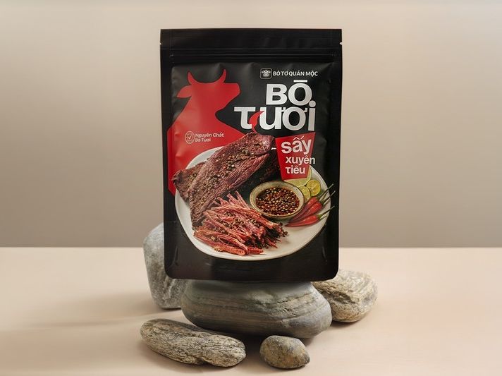 Bò Tươi Sấy Xuyên Tiêu ( 60G ) – Bò Tơ Quán Mộc