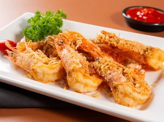 Tôm rang muối HongKong – Bò Tơ Quán Mộc
