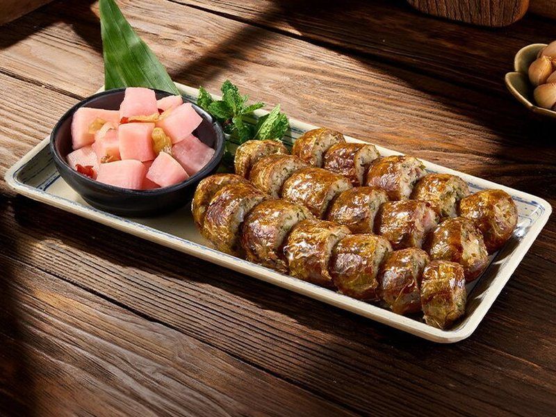 Dồi bò chiên giòn – Bò Tơ Quán Mộc